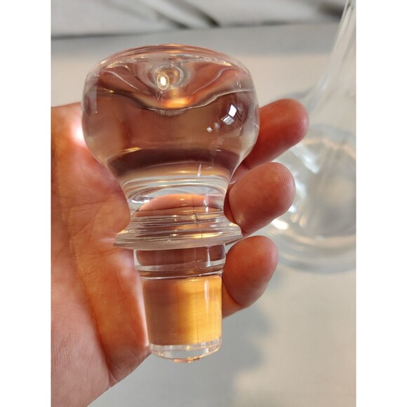 Vintage~10"Tx6"W Liquor/Wine Decanter~Very Heavy Glass-Whiskey, Brandy - Picture 7 of 7